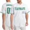 Custom White Kelly Green-Gray Authentic Baseball Jersey