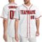 Custom White Red-Black Authentic Baseball Jersey