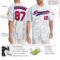 Custom White Royal Pinstripe Red-Royal Authentic Baseball Jersey