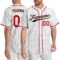 Custom White Brown Pinstripe Red-Brown Authentic Baseball Jersey