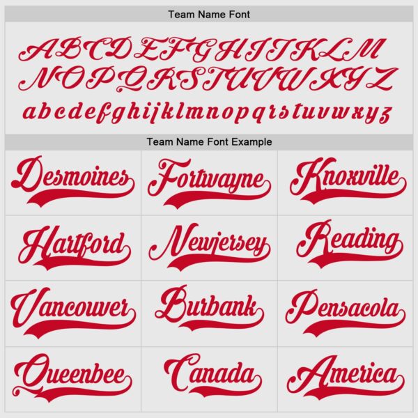 Custom White Red Hockey Jersey