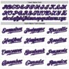 Custom White Purple-Black Authentic Baseball Jersey
