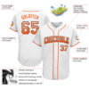 Custom White Orange-Black Authentic Drift Fashion Baseball Jersey