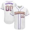 Custom White Purple-Gold Authentic Drift Fashion Baseball Jersey