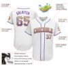 Custom White Purple-Gold Authentic Drift Fashion Baseball Jersey