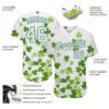 Custom White White-Kelly Green 3D Pattern Design Authentic St. Patrick's Day Baseball Jersey