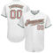 Custom White Medium Pink-Green Authentic Baseball Jersey