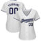 Custom White Navy-Gray Authentic Baseball Jersey