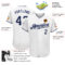 Custom White Navy-Gray Authentic Baseball Jersey
