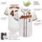 Custom White Black-Orange Authentic Baseball Jersey