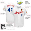 Custom White Royal-Red Authentic Baseball Jersey