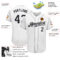 Custom White Black-Gray Authentic Baseball Jersey