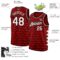 Custom Red White-Black Authentic City Edition Basketball Jersey
