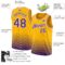 Custom Gold Purple-White Fade Fashion Authentic City Edition Basketball Jersey