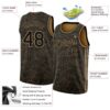 Custom Black Old Gold Authentic City Edition Basketball Jersey