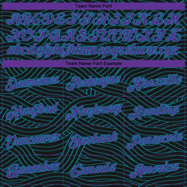 Custom Black Purple-Teal Authentic City Edition Basketball Jersey