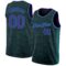 Custom Black Purple-Teal Authentic City Edition Basketball Jersey