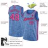 Custom Light Blue Pink-Black Authentic City Edition Basketball Jersey