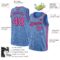 Custom Light Blue Pink-Black Authentic City Edition Basketball Jersey