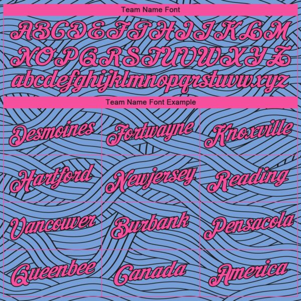 Custom Light Blue Pink-Black Authentic City Edition Basketball Jersey