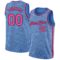 Custom Light Blue Pink-Black Authentic City Edition Basketball Jersey