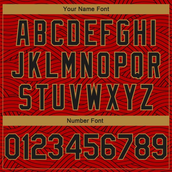 Custom Red Black-Old Gold Authentic City Edition Basketball Jersey