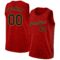 Custom Red Black-Old Gold Authentic City Edition Basketball Jersey