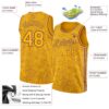 Custom Gold Purple Authentic City Edition Basketball Jersey