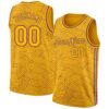 Custom Gold Purple Authentic City Edition Basketball Jersey