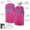 Custom Pink Light Blue-Black Authentic City Edition Basketball Jersey