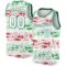 Custom White Kelly Green-Red 3D Mexico Authentic Basketball Jersey