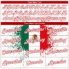 Custom White Kelly Green-Red 3D Mexican Flag Authentic Basketball Jersey