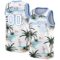 Custom White Light Blue 3D Pattern Tropical Hawaii Palm Trees Authentic Basketball Jersey