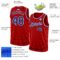 Custom Red Royal-White 3D Pattern Design Spider Web Authentic Basketball Jersey