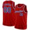 Custom Red Royal-White 3D Pattern Design Spider Web Authentic Basketball Jersey