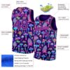 Custom Purple Pink 3D Pattern Design Flowers And Mushrooms Psychedelic Hallucination Authentic Basketball Jersey