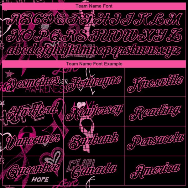 Custom Black Pink-Light Blue 3D Pattern Design Pink Ribbon Breast Cancer Awareness Month Women Health Care Support Authentic Basketball Jersey