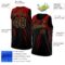 Custom Black Old Gold 3D Pattern Design Authentic Basketball Jersey