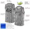 Custom Black White 3D Pattern Design Snakeskin Authentic Basketball Jersey