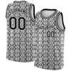 Custom Black White 3D Pattern Design Snakeskin Authentic Basketball Jersey
