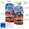 Custom Light Blue White 3D Pattern Tropical Hawaii Palm Trees Authentic Basketball Jersey