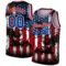 Custom Black Royal-Red 3D Eagle American Flag Authentic Basketball Jersey