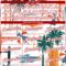 Custom White Red 3D Pattern Tropical Beach Hawaii Palm Trees Authentic Basketball Jersey