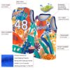 Custom White Royal 3D Pattern Abstract Tropical Hawaii Plant Authentic Basketball Jersey