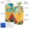 Custom Gold Teal-White 3D Pattern Tropical Beach Hawaii Palm Trees Authentic Basketball Jersey