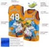 Custom Bay Orange White-Royal 3D Pattern Tropical Beach Hawaii Palm Trees Authentic Basketball Jersey