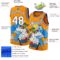 Custom Bay Orange White-Royal 3D Pattern Tropical Beach Hawaii Palm Trees Authentic Basketball Jersey