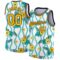 Custom White Gold-Navy 3D Pattern Tropical Hawaii Plant And Flower Authentic Basketball Jersey