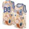 Custom City Cream Royal-White 3D Pattern Beach Seashells And Starfishes Authentic Basketball Jersey