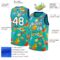 Custom Aqua White-Royal 3D Pattern Summer Hawaii Beach Holiday Authentic Basketball Jersey